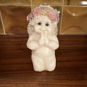 Dreamsicles 1994 Praying Cherub Angel Candle Never Burned 4.75”